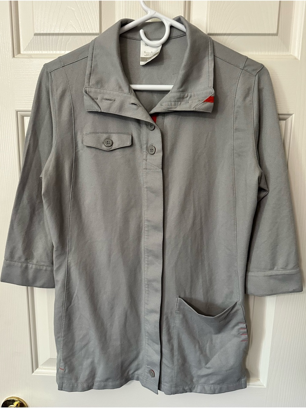 Nike Golf Dri-FIT Women's 3/4 Sleeve Collared Golf Polo Gray Size M